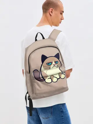 Рюкзак джинсовый / Великий Grumpy Cat