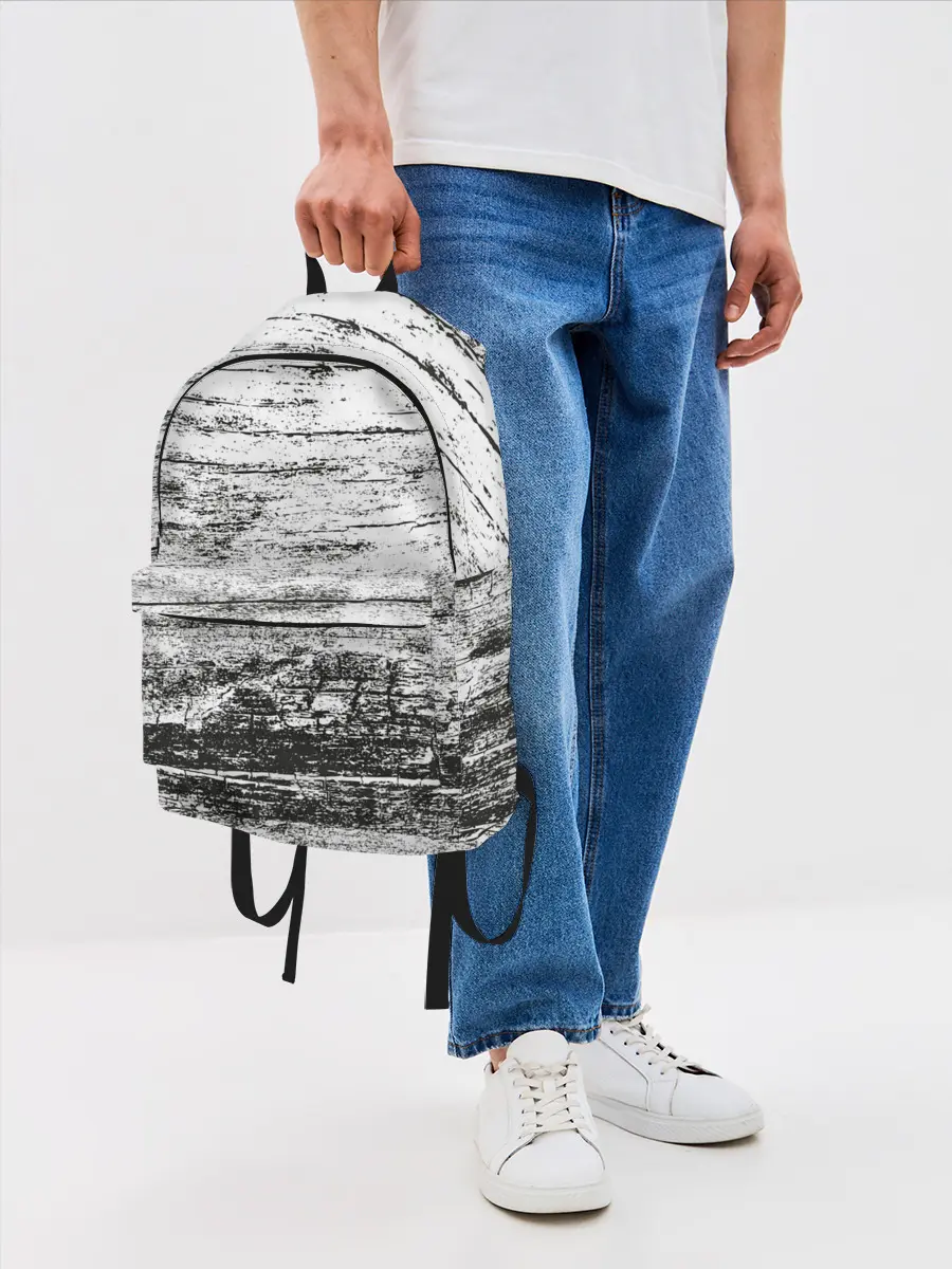 Рюкзак джинсовый / Деревянный