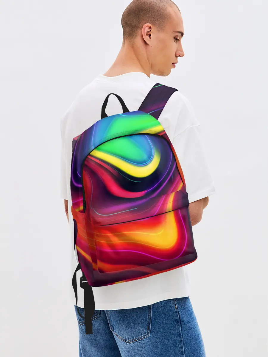Рюкзак джинсовый / Неоновые пятна
