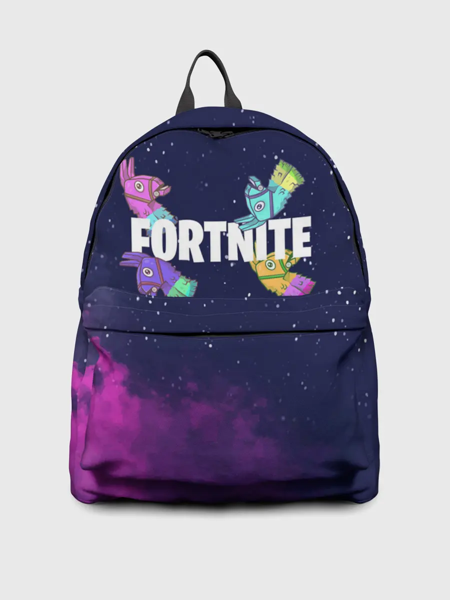 Рюкзак джинсовый / Ламы фортнайт в космосе