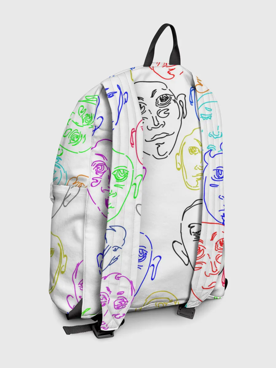 Рюкзак джинсовый / Цветные лица