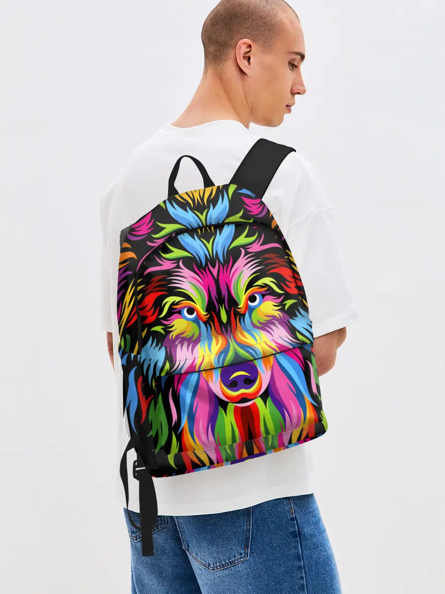 Рюкзак джинсовый / Neon wolf