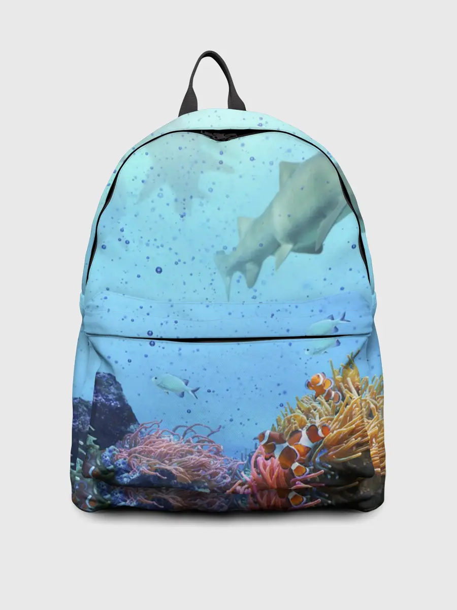 Рюкзак джинсовый / акулы