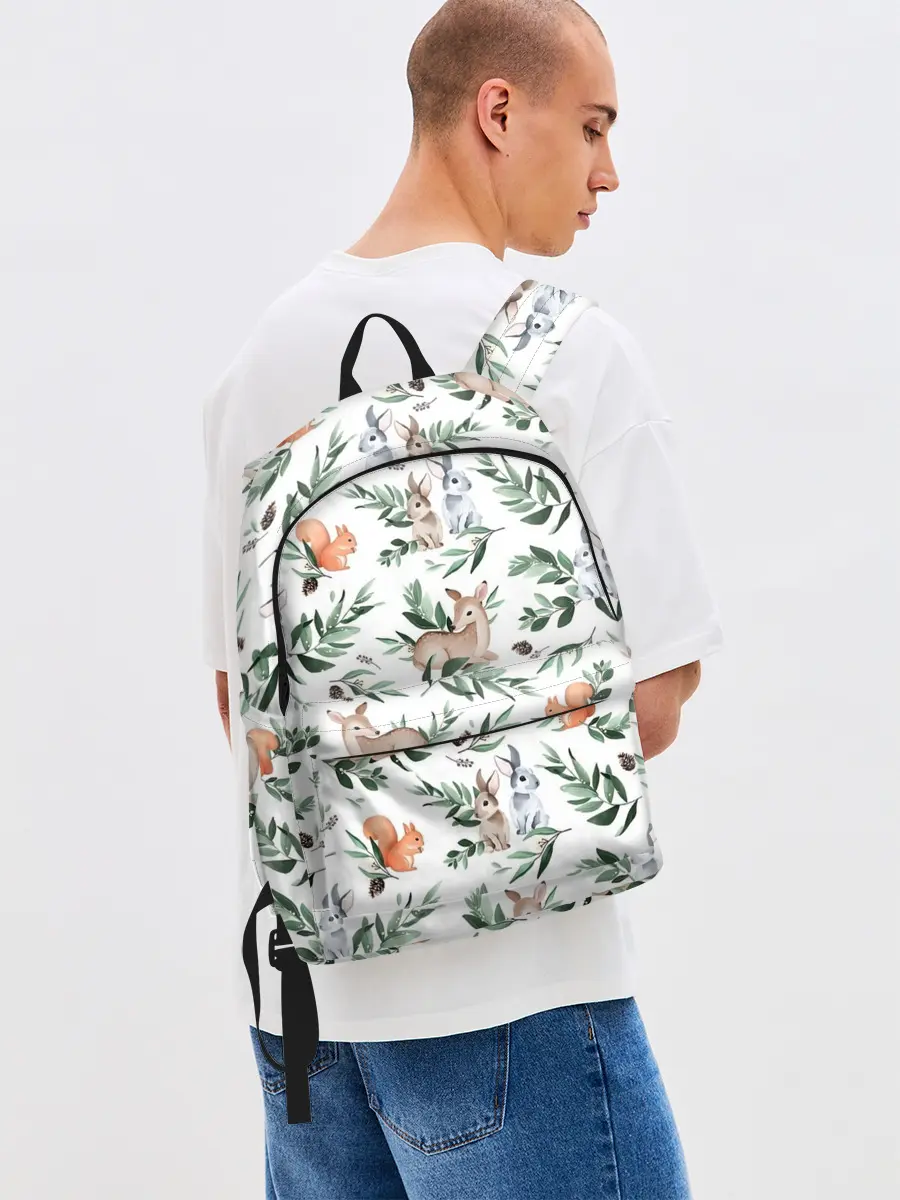 Рюкзак джинсовый / Лесные животные