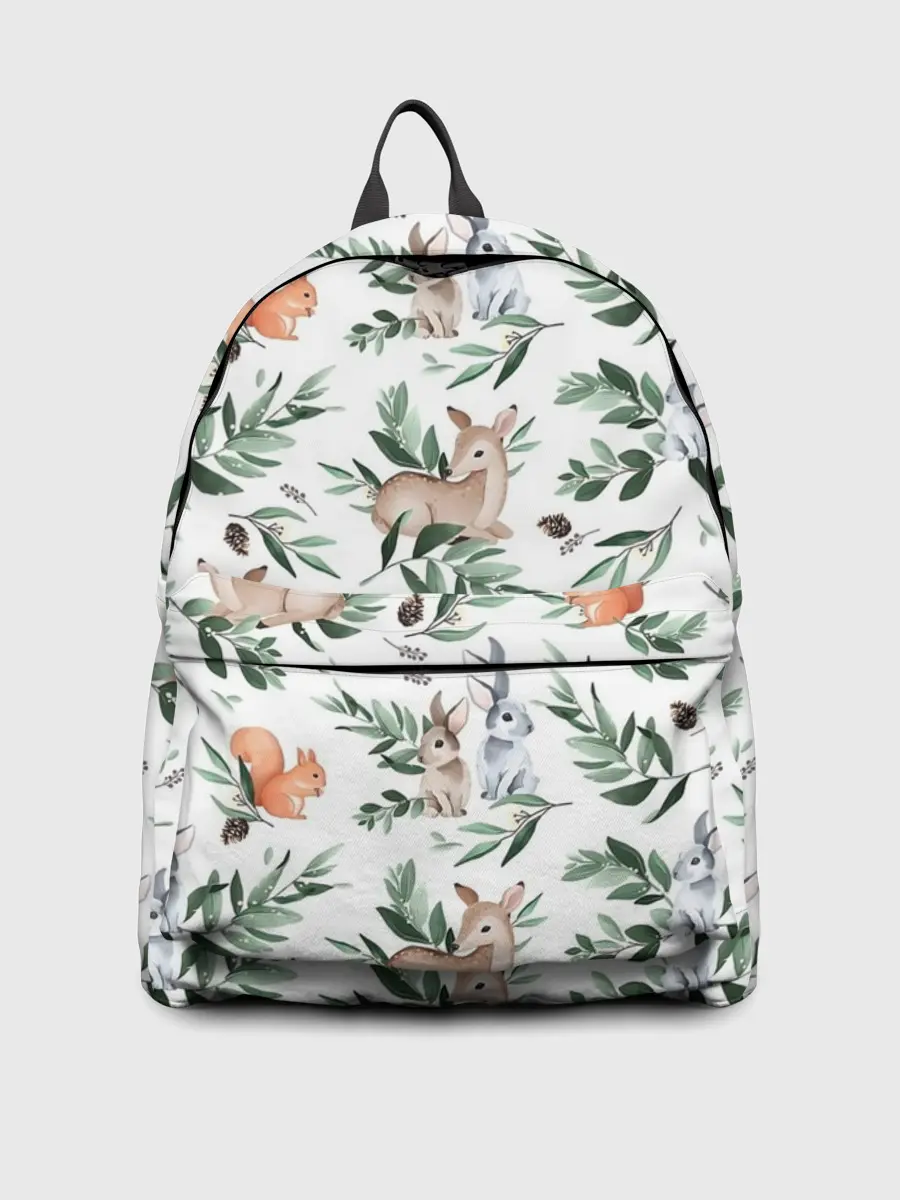 Рюкзак джинсовый / Лесные животные