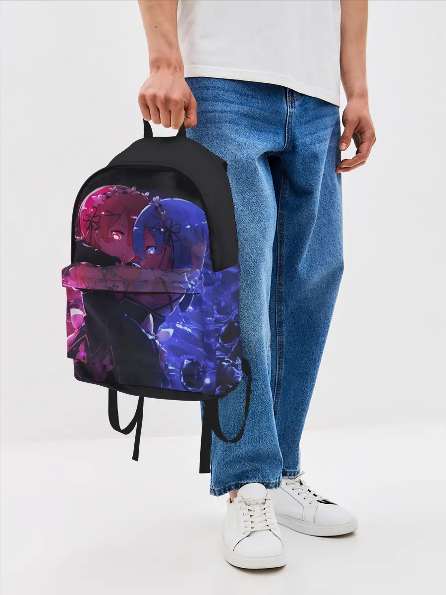 Рюкзак джинсовый / Re:Zero Rem and Ram