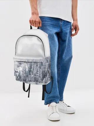 Рюкзак джинсовый / зимний лес