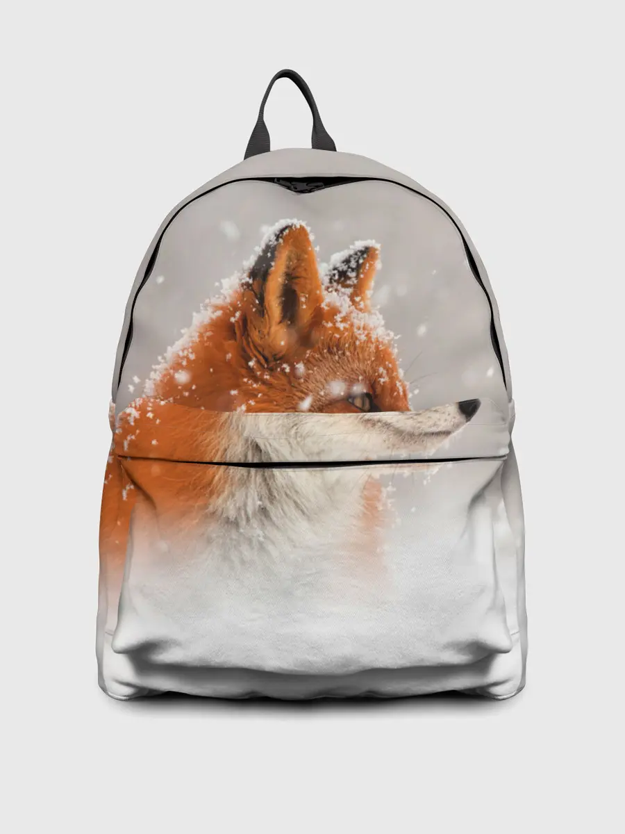 Рюкзак джинсовый / Лиса и снег
