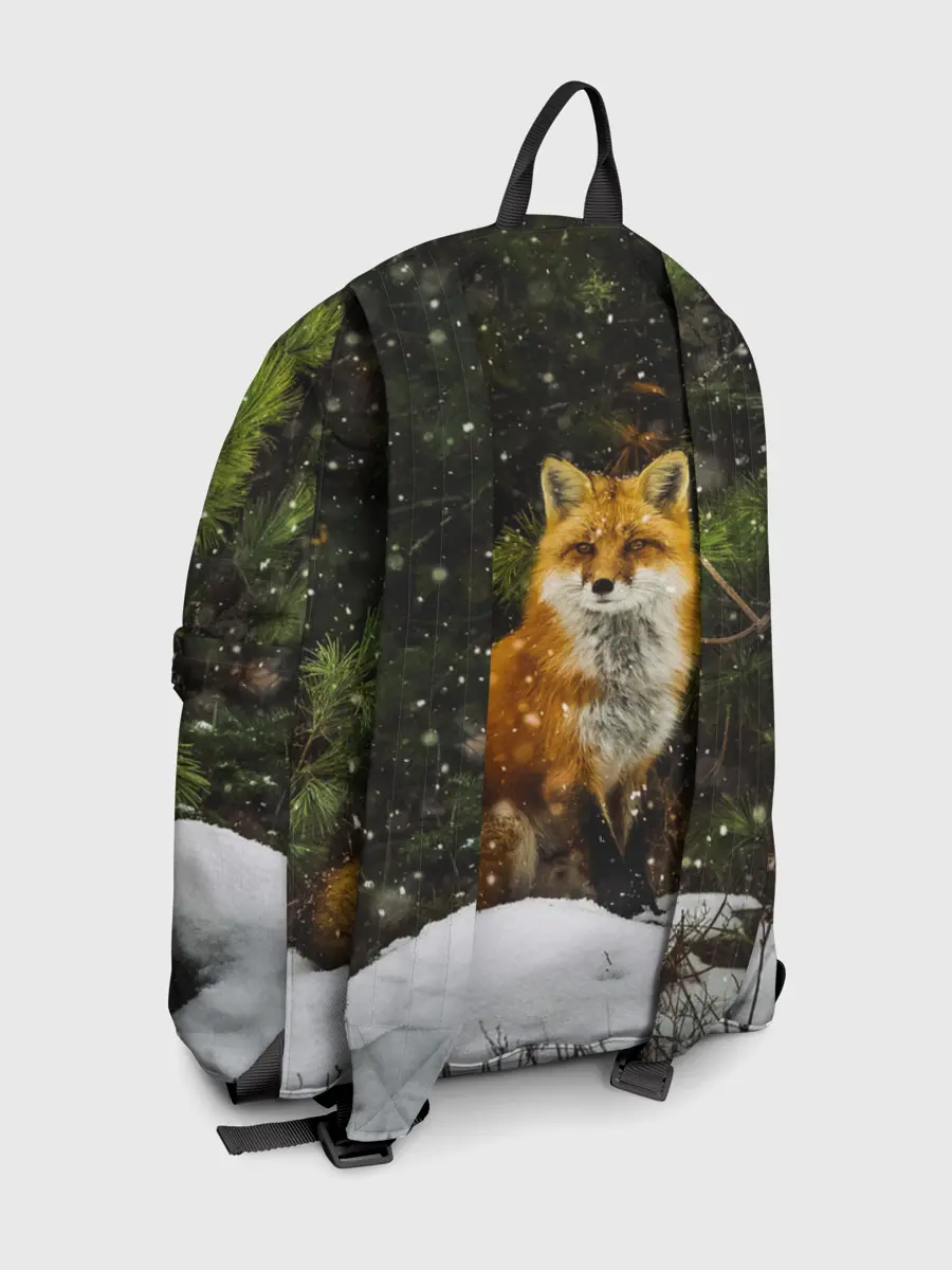 Рюкзак джинсовый / Лиса и снег