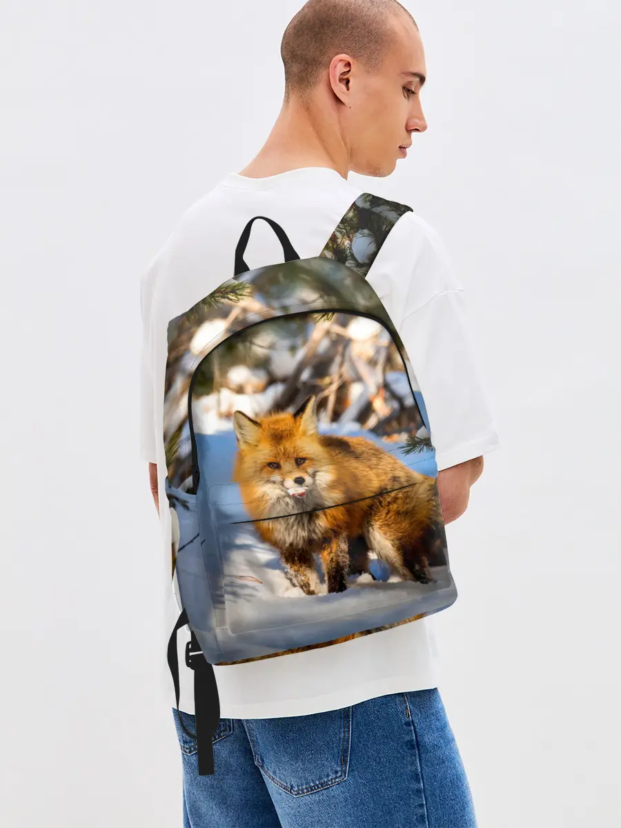 Рюкзак джинсовый / Лиса в лесу