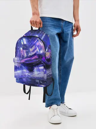 Рюкзак джинсовый / Cyberpunk city
