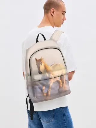 Рюкзак джинсовый / Белая лошадь