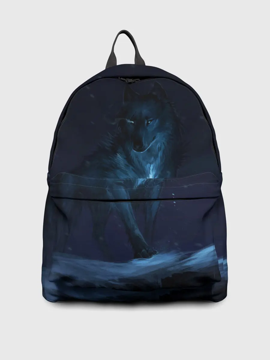 Рюкзак джинсовый / Зимний волк