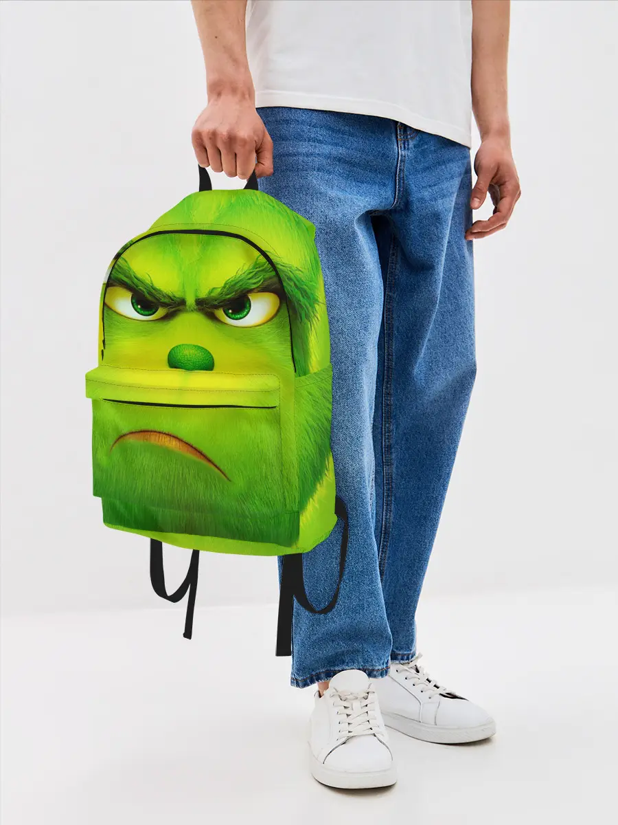 Рюкзак джинсовый / Гринч 3D/ The Grinch