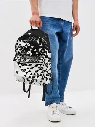Рюкзак джинсовый / Векторные фигуры