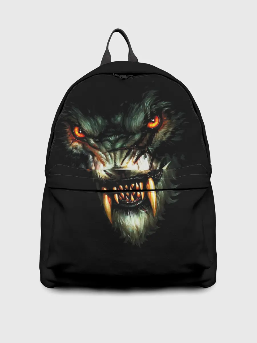 Рюкзак джинсовый / ВОЛЧЬЯ ГОЛОВА