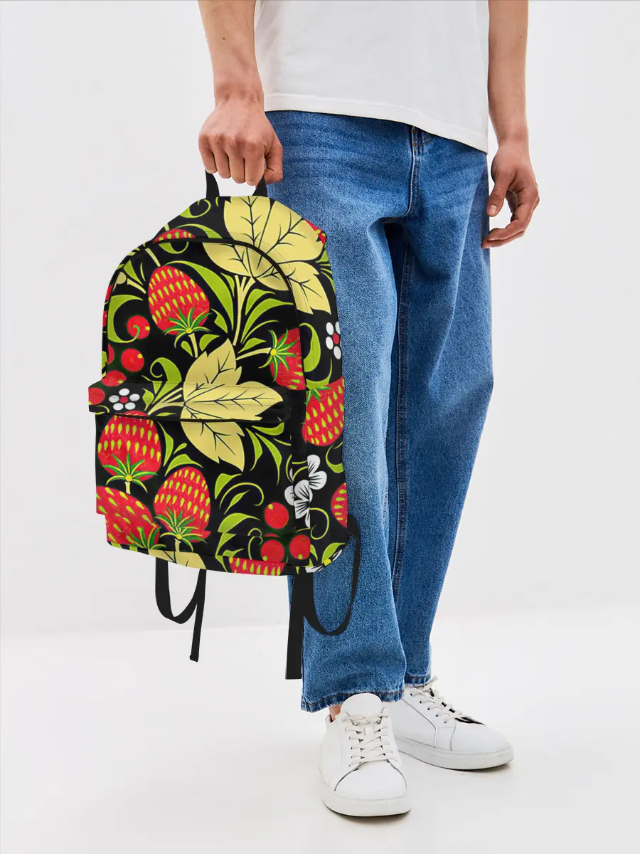 Рюкзак джинсовый / Хохлома