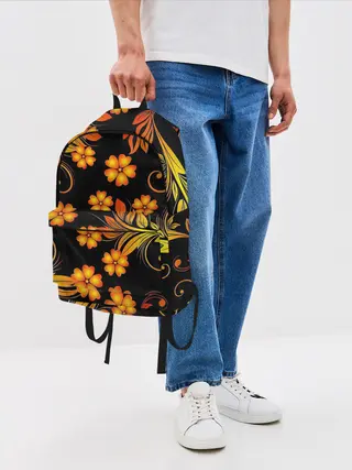 Рюкзак джинсовый / Хохлома