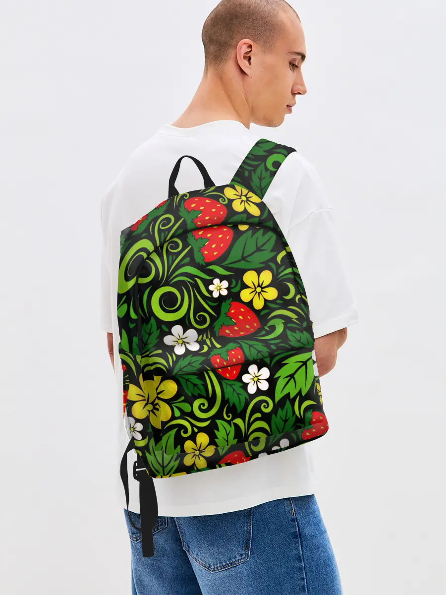 Рюкзак джинсовый / Хохлома