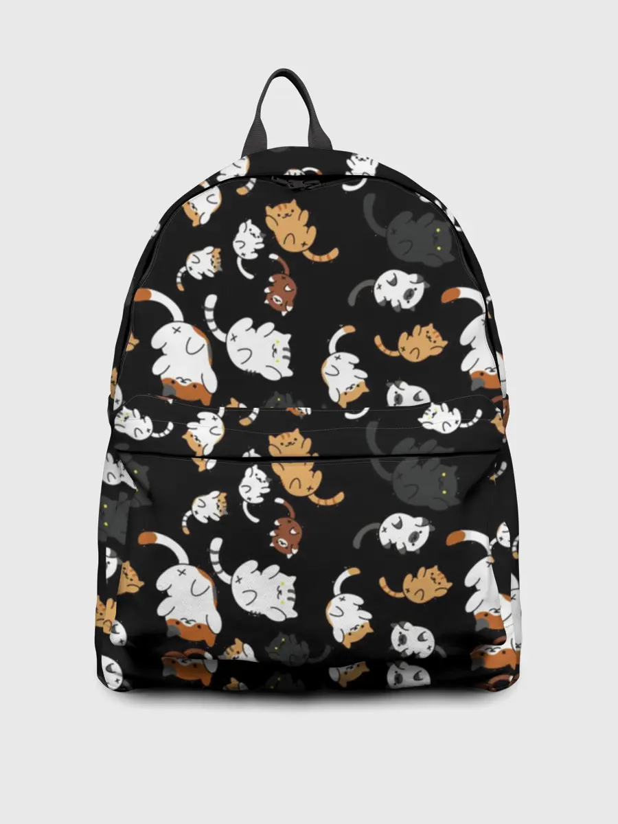 Рюкзак джинсовый / Котята паттерн