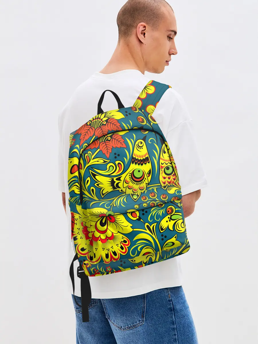 Рюкзак джинсовый / Хохлома