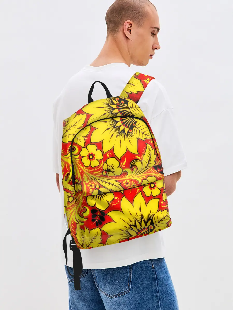 Рюкзак джинсовый / Хохлома