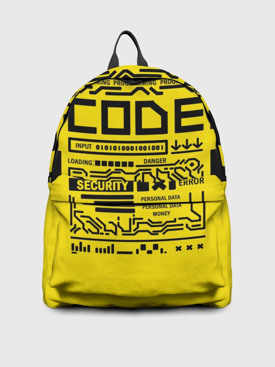 Рюкзак джинсовый / КОД,программирование,code