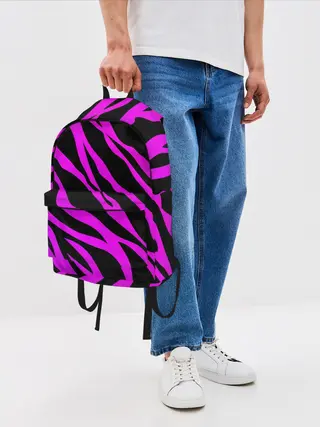 Рюкзак джинсовый / Неоновая зебра