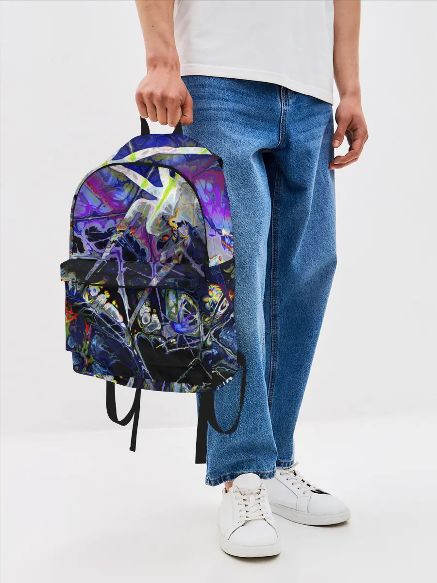 Рюкзак джинсовый / Gasoline stains abstraction