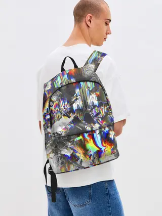 Рюкзак джинсовый / Gasoline stains abstraction