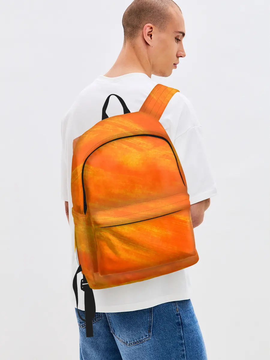 Рюкзак джинсовый / ОРАНЖЕВАЯ КРАСКА