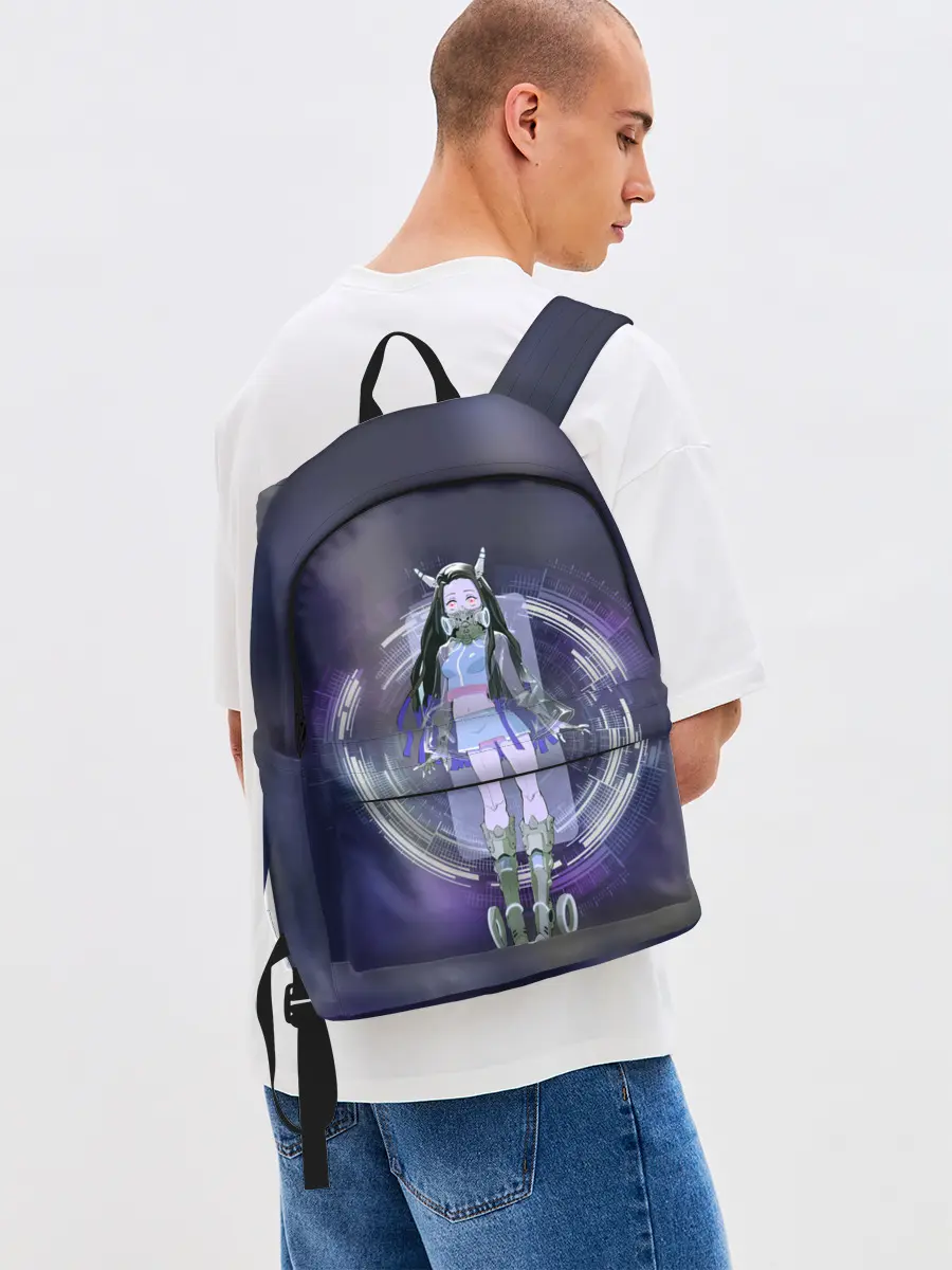 Рюкзак джинсовый / Nezuko Cyberpunk