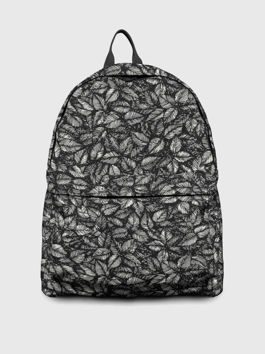 Рюкзак джинсовый / ЛИСТВА ЧЕРНО-БЕЛОЕ