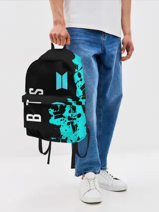 Рюкзак джинсовый / BTS / БТС