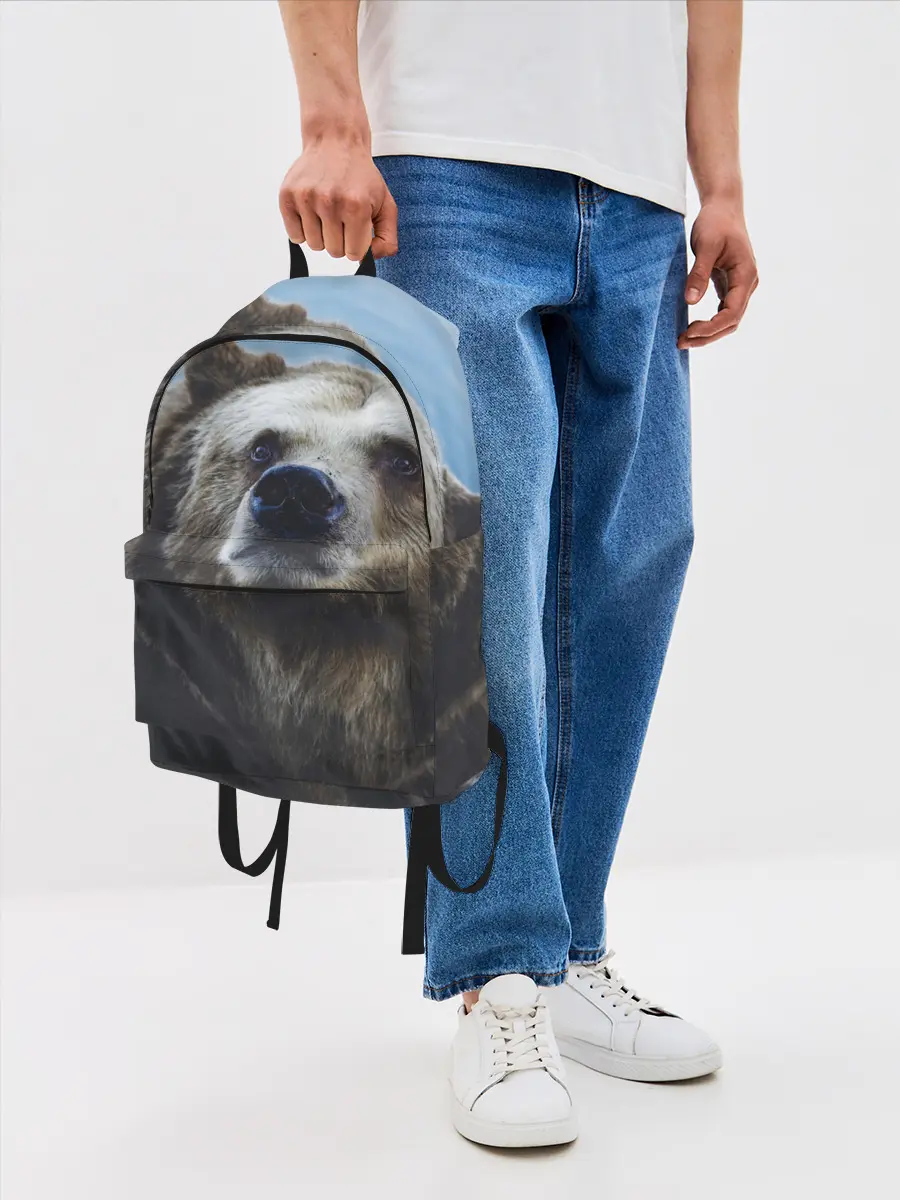 Рюкзак джинсовый / Гризли