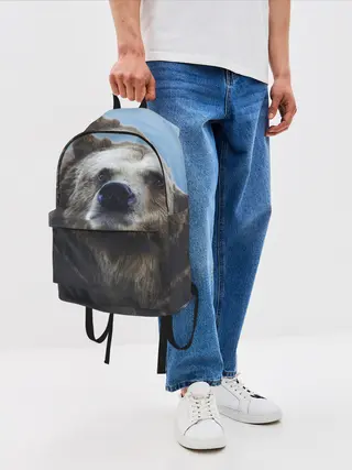 Рюкзак джинсовый / Гризли