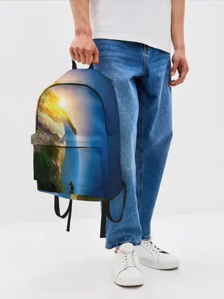 Рюкзак джинсовый / Планета Земля