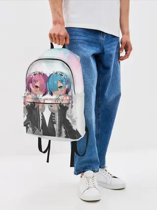 Рюкзак джинсовый / Re:Zero, Рам и Рем