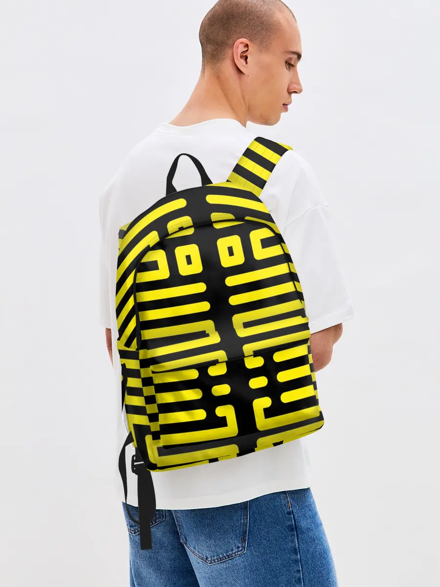 Рюкзак джинсовый / полосы, линии, узор,