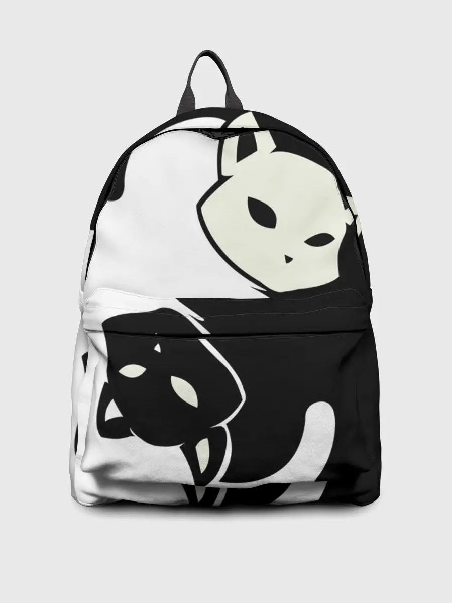 Рюкзак джинсовый / Инь и Янь котики