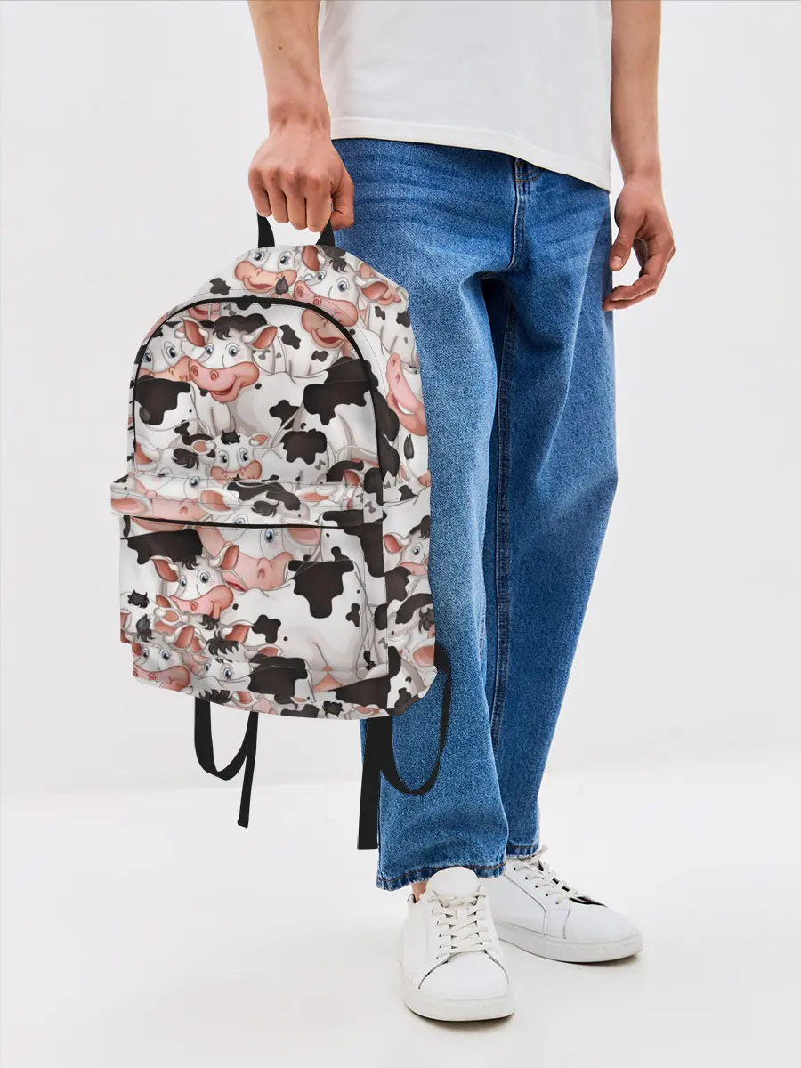 Рюкзак джинсовый / Коровы