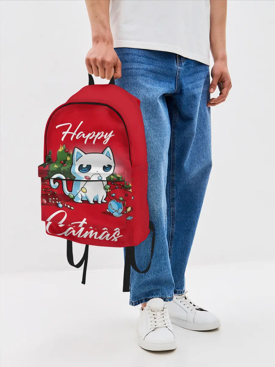 Рюкзак джинсовый / Happy Catmas