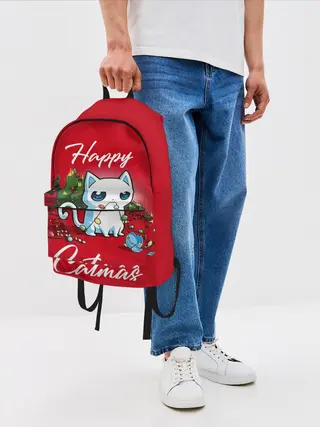 Рюкзак джинсовый / Happy Catmas