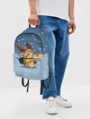 Рюкзак джинсовый / Новогодний Пикачу