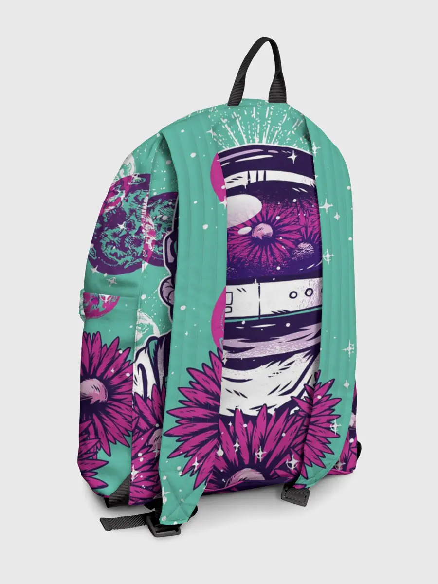 Рюкзак джинсовый / Цветочный Астронавт