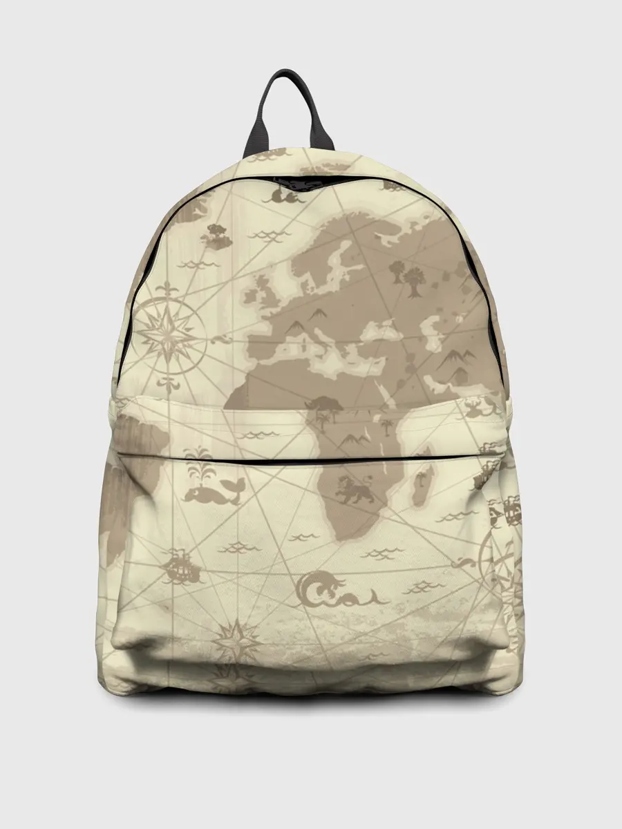 Рюкзак джинсовый / Карта мира