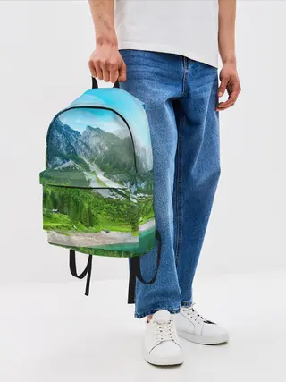 Рюкзак джинсовый / Альпийские горы