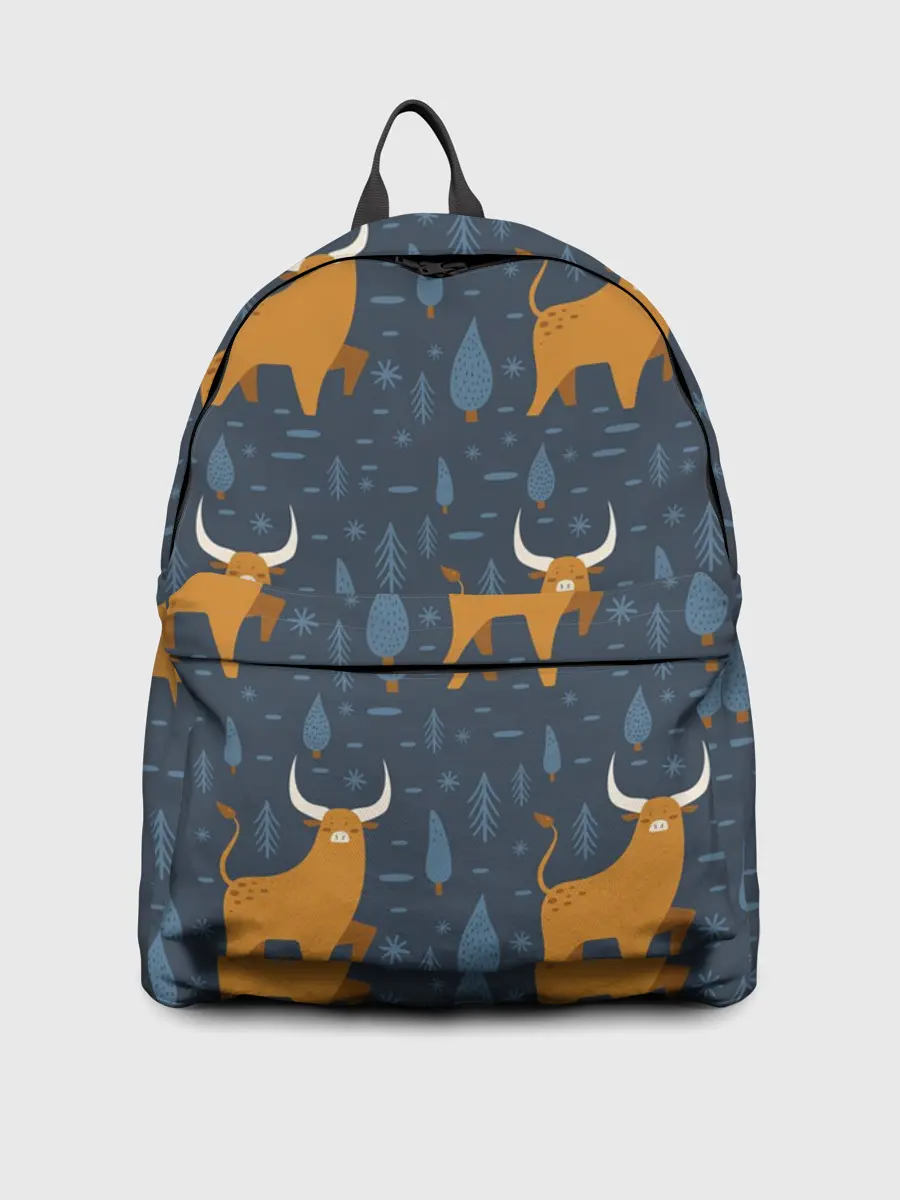 Рюкзак джинсовый / Быки