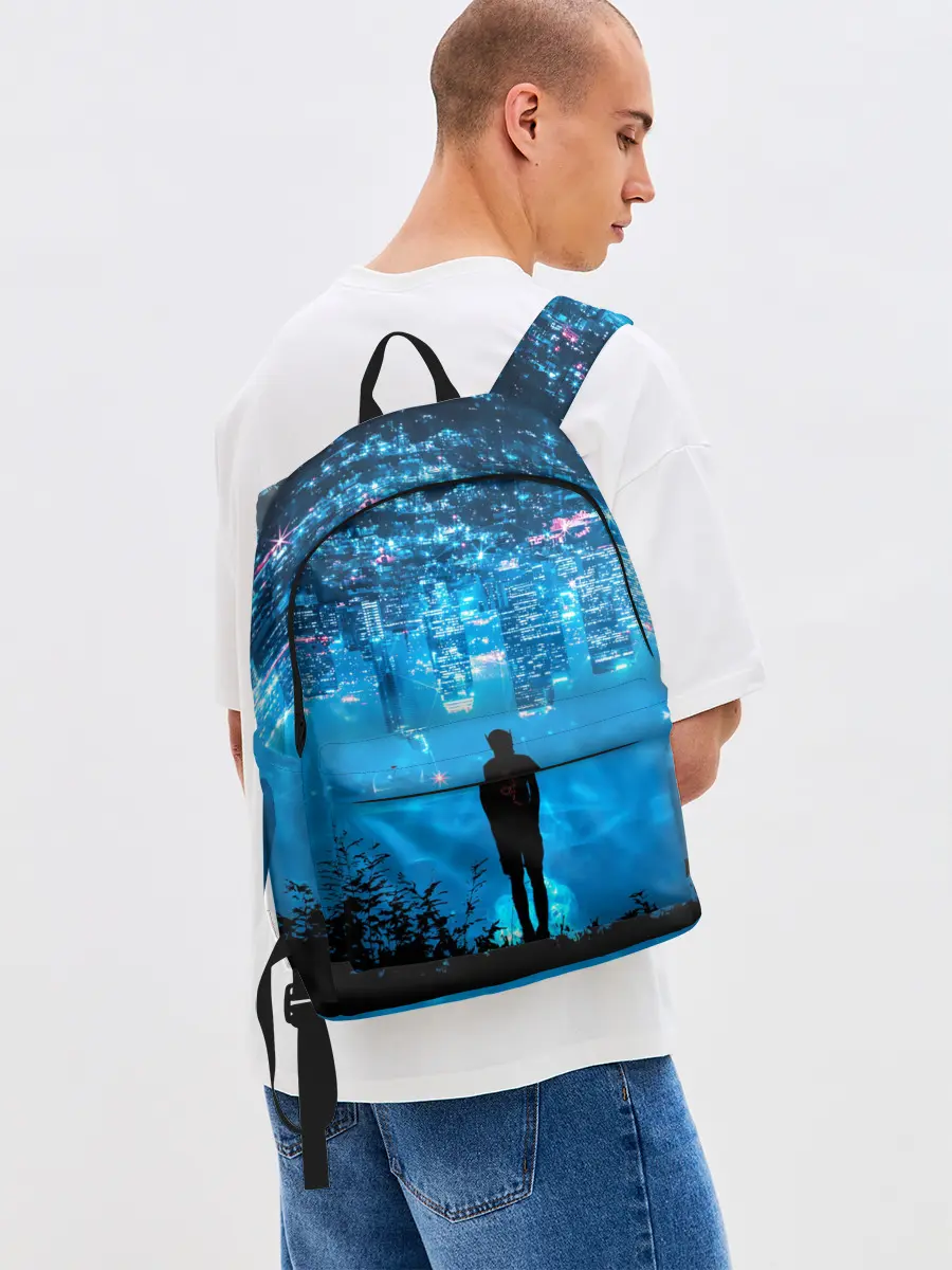 Рюкзак джинсовый / Перевернутый Мир