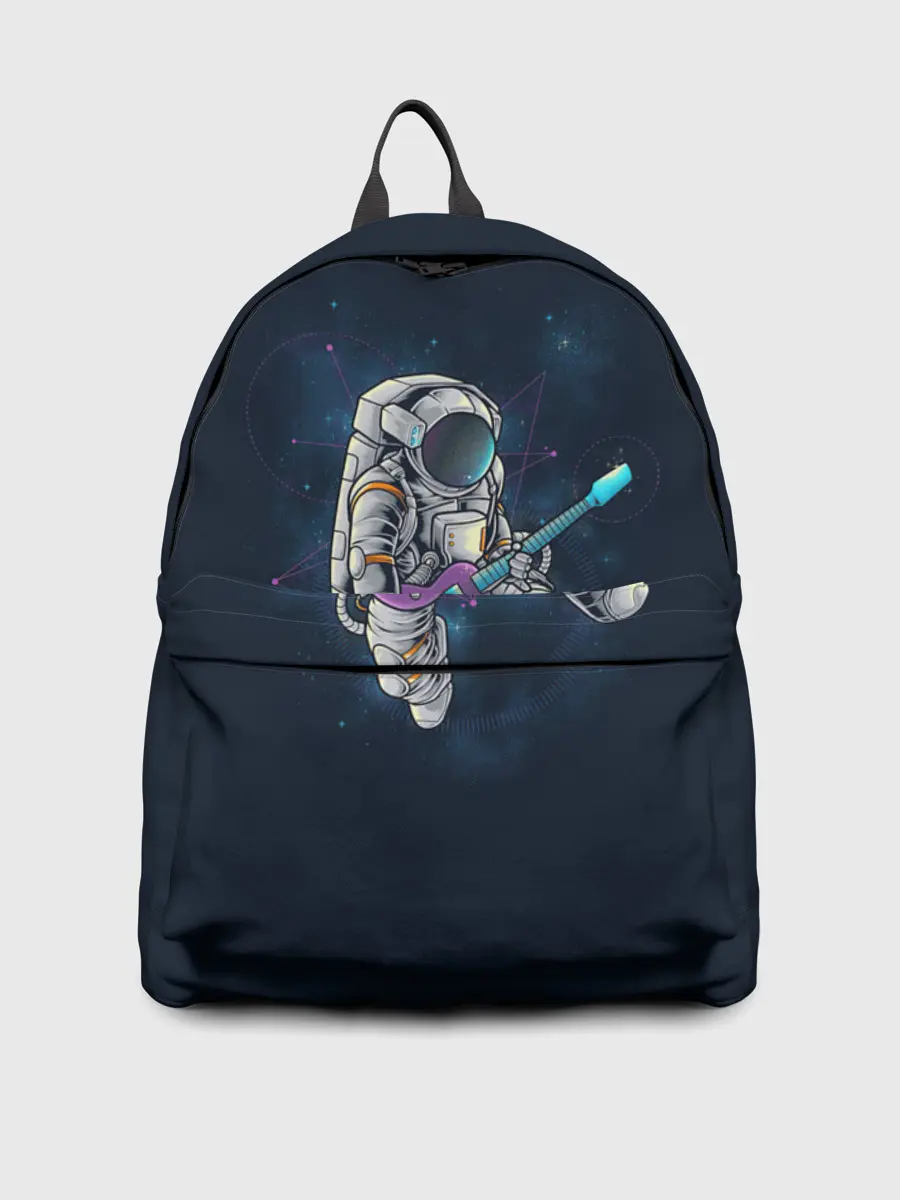 Рюкзак джинсовый / Космонавт с гитарой